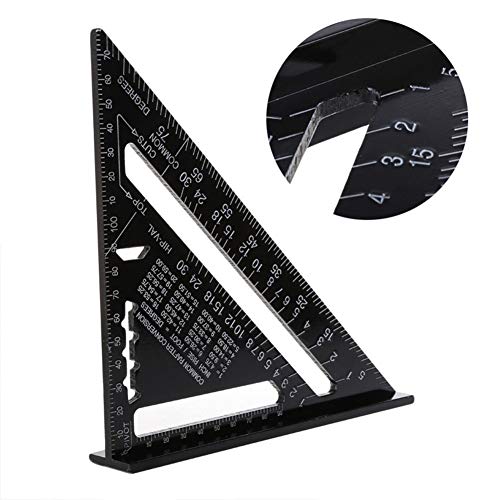 7/12 Inch Triangle Ruler, Aluminum Alloy Square Protractor High Precision Layout Measuring Tool for Engineer Carpenter - Image 6