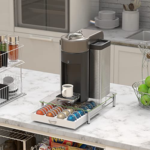 Nespresso Capsule Drawer Organizer for 24 Large or 48 Small Pods