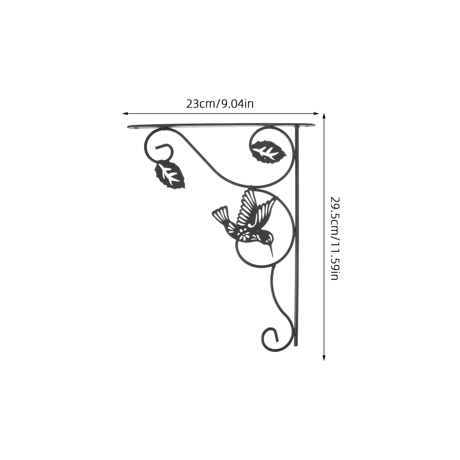 2 Piezas Soporte Negro Colgantes de Acero al Carbono para Soporte Resistente para Macetas y Linternas Adecuado para Jardín y Porche Exterior