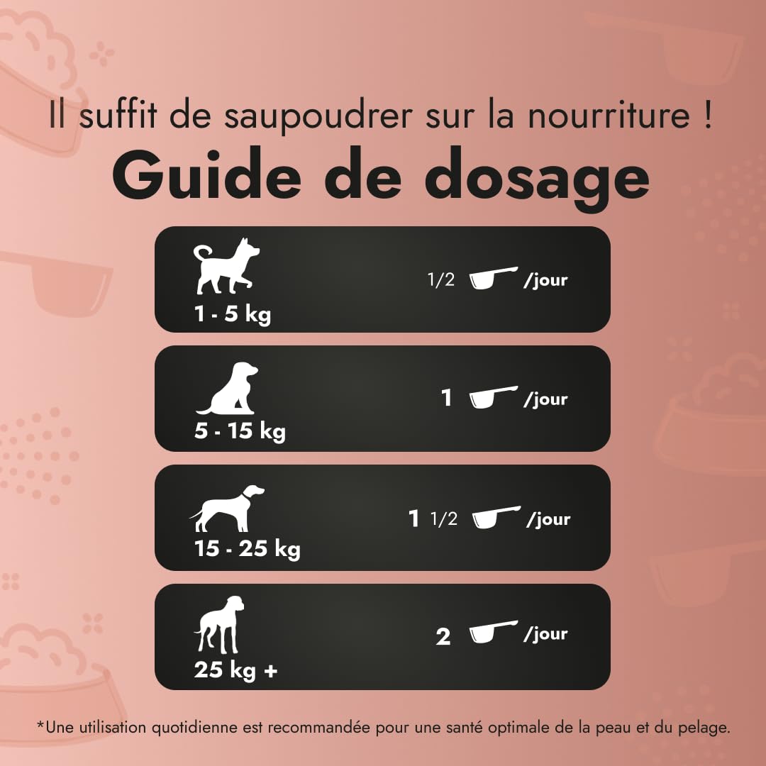 Super Skin & Coat Omega 3 pour Chiens – Peau Saine & Pelage Brillant avec Oméga-6, Zinc, Biotine, Vitamine E & Huile de Poisson – Réduit Démangeaisons & Perte de Poils (100 g (Paquet de 3))