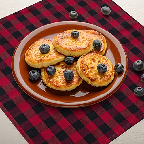 Buffalo Plaid Cloth Napkins Set Of 6, Red And Black Checkered Reusable Cotton Table Napkins 18 X 18 Inches Rustic Farmhouse Washable Dinner Napkins For Christmas Dining Kitchen Picnic Bbq Holiday #TOP5