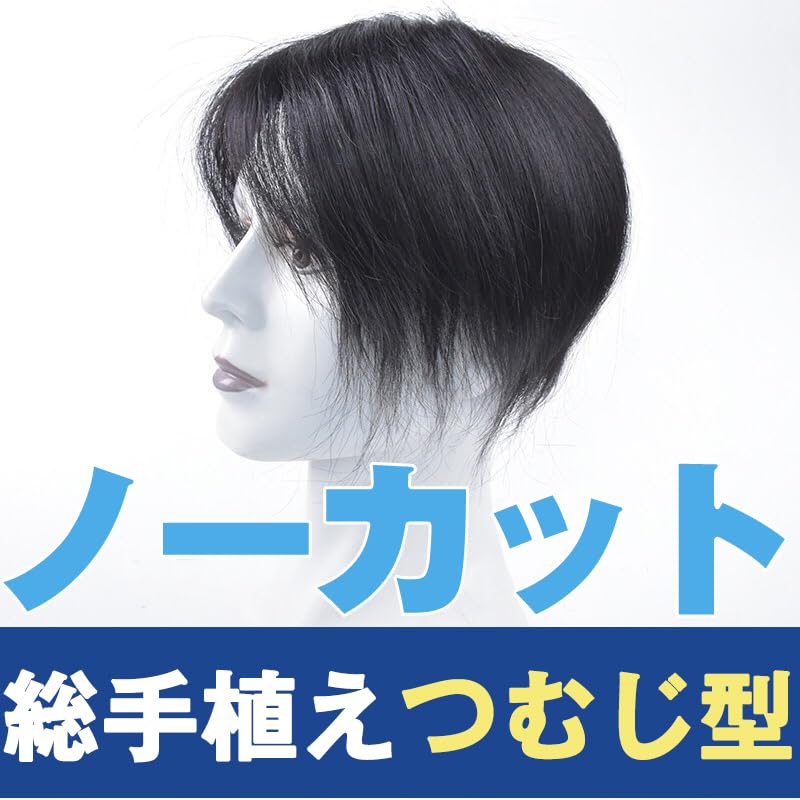 Amazon.co.jp: HARSW 部分かつら 人毛100% 総手植え 人工肌 男性用