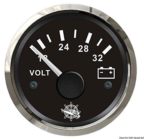 OSCULATI Voltmetro 18/32 V Nero/Lucida