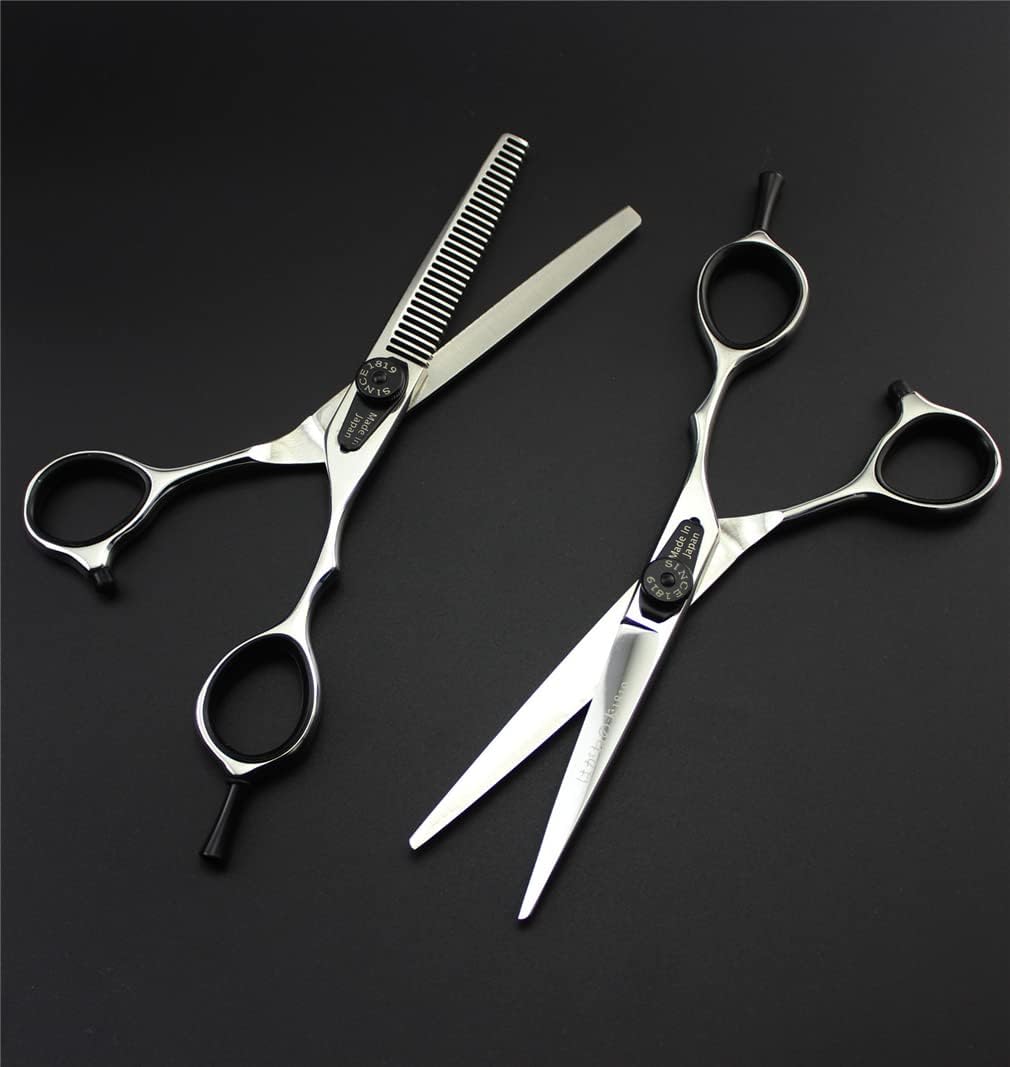 Professional Hair Cutting Scissors Set - 5.5 Inch Shears with Adjustable Screw for Salon and Home Use