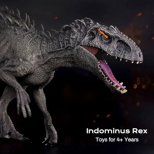 Image of Kawaii Kart A Cart Full of Cuteness Spiked Indominus Rex Realistic Dinosaur Toy With Movable Mouth Textured Dinosaur Figure Prehistoric Animal Creatures Educational Toy For Kids & Adults