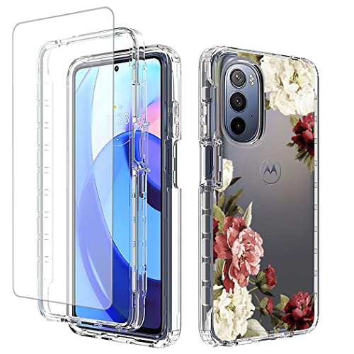Coque pour Moto G Stylus 5G 2022 antichoc transparente motif floral