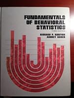 FUNDAMENTALS OF BEHAVIORAL STATISTICS Third Edition B001DESB94 Book Cover