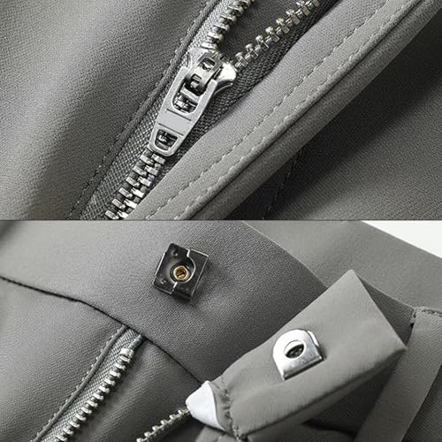 Glideactive - Men's Active Khaki Pants with Expandable Waistband,Caracomfy Mens Business Casual Stretch Slacks4