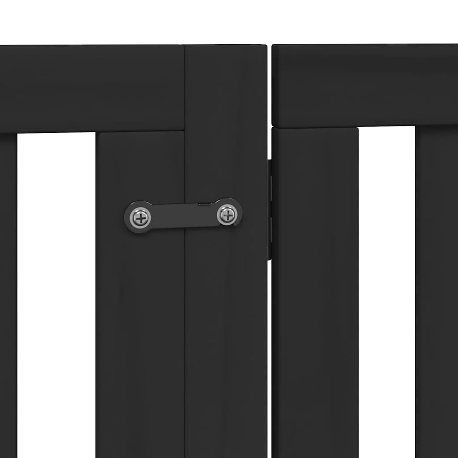 Tidyard 6-TLG. Hundetor mit Tür Faltbar Schwarz 480 cm Pappelholz, Modulares Haustiertor für Zimmer Durchgänge Korridore für Kleintiere wie Hunde Katzen Welpen3155681