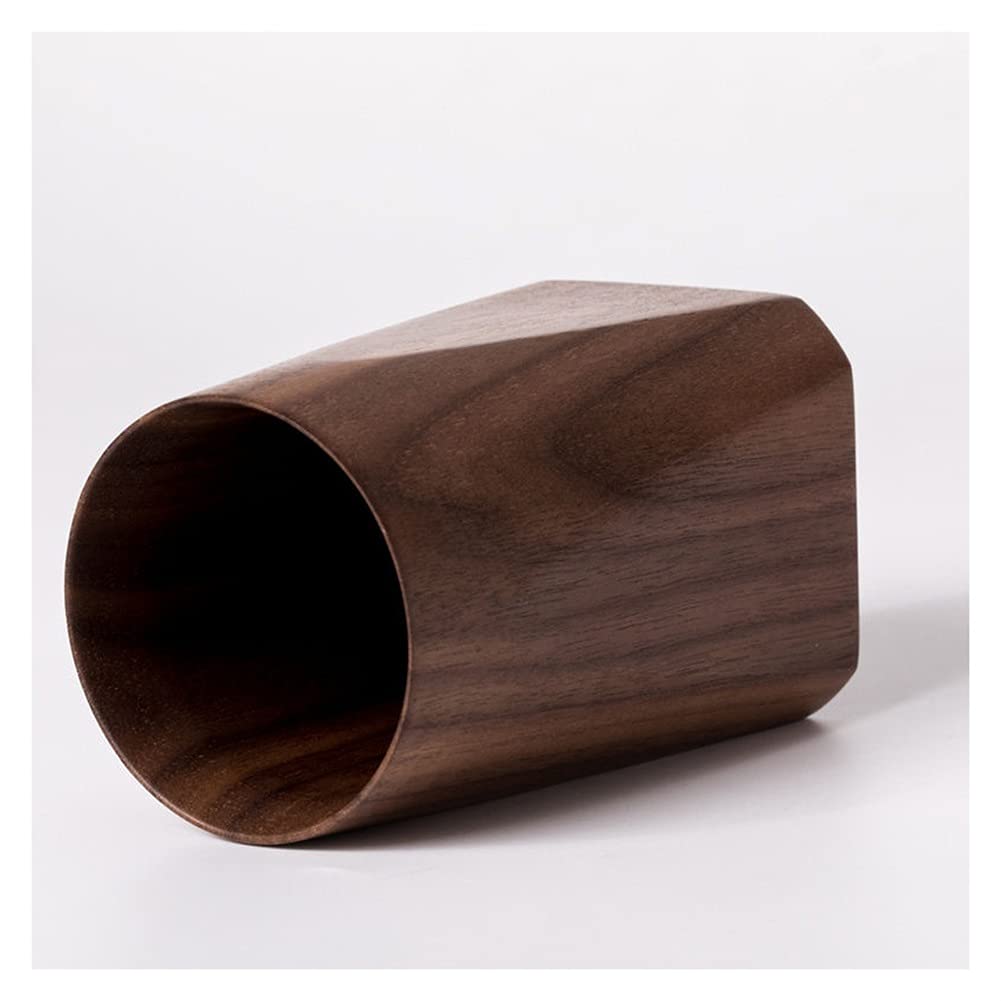 Stifthalter Schwarz Walnuss Ganz Holz Bleistifthalter, Anti-Rutsch-Bottom-Pen-Organisator für Schreibtisch, Schule Home Office Bleistift Cup (Color : Brown)