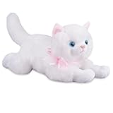 Plush Cat Stuffed Animal White Cat Realistic Toy Super Soft Kitten Cuddly Pet Kitty Fluffy Soothing Hugging Sleeping Birthday Christmas Children's Day Gift for Kid 14.96