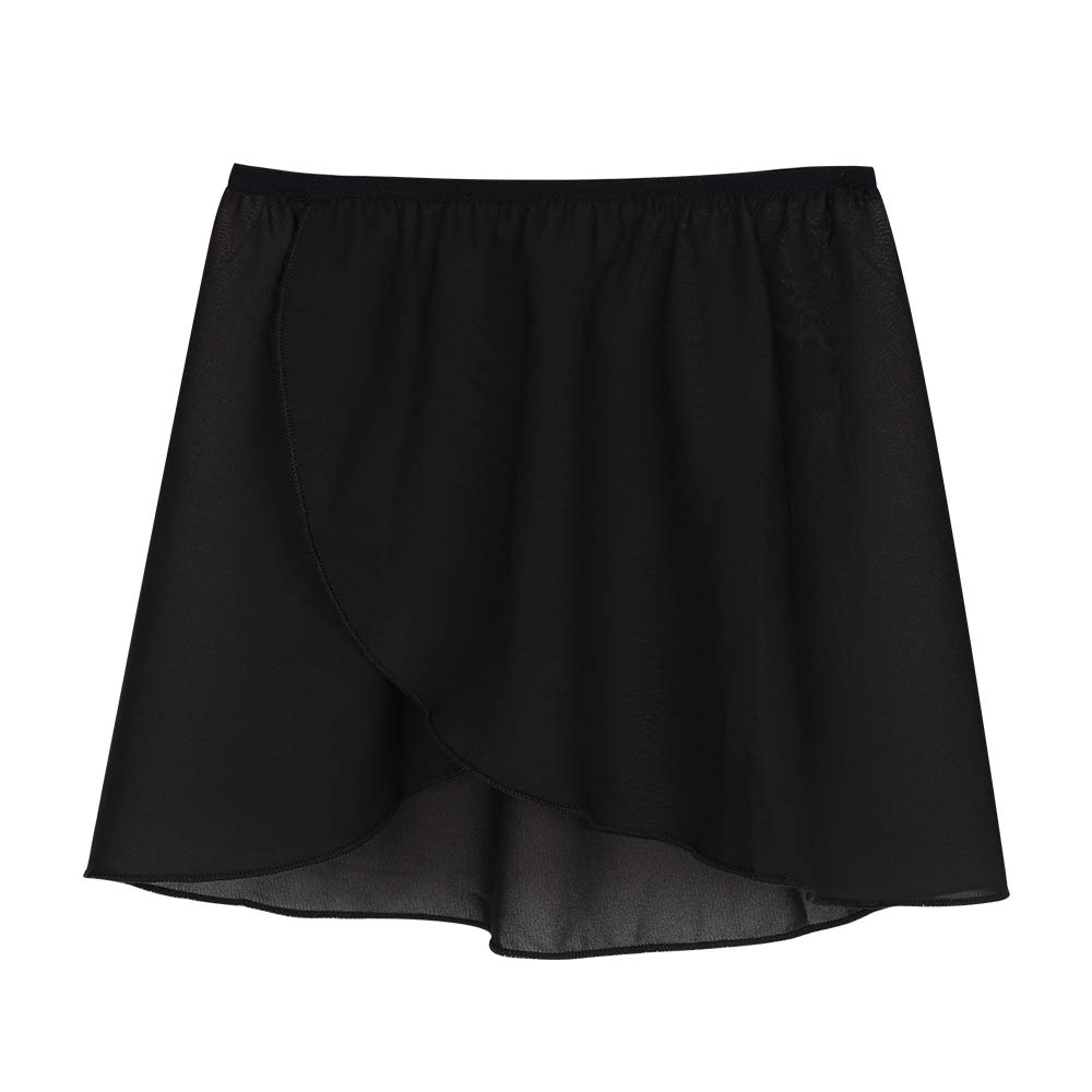 UBRANDBallet Pull-On wrap Skirt Chiffon Dance Skirt with Elastic Waistband for Girls&Women