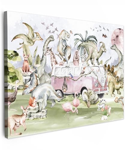 Tableaux decoratifs muraux dinosaure 70x50 cm MuchoWow pour chambre d'enfant