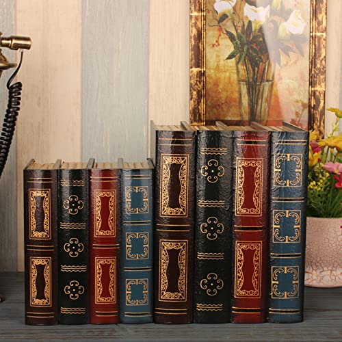 Plazotta 2 Pack Decorative Book Boxes Wooden Antique Book Decorations Vintage Book Storage Box (Style C) #TOP5