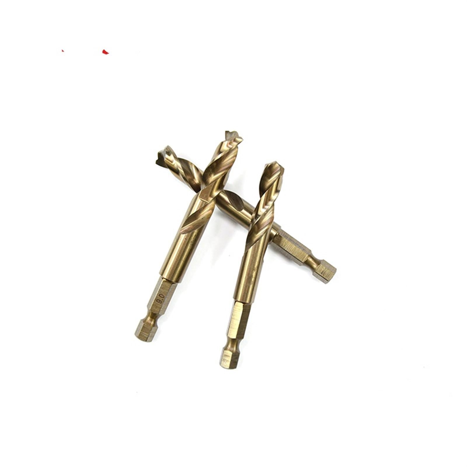 10 pezzi 2mm-13mm M35 HSSCO punte da trapano al cobalto HSS Twist Hex punta da trapano a cambio rapido for acciaio inossidabile(8.5mm 10pcs)