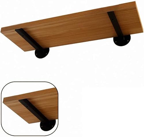 Miniatura 4 de Soporte para estante de tubo cuadrado flotante montado en la pared, soportes de soporte de metal oculto, soporte de estante de madera, soportes de