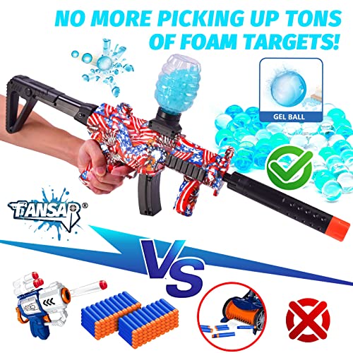 Tansar Gel Ball Splatter Blaster, Automatic Splat With 7-8Mm Water Beads And Everything, Outdoor Activities For Adults And Age 8+, Gbn02L Eagle #TOP1