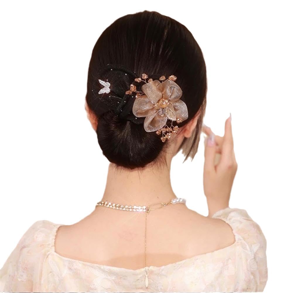 Ball Hair Clip, Hair Bun Roller, Flower Hair Bun Roller, Bun Roller For Hair, Hair Lazy Deft Floral Buns, Curler Bun Maker