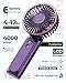 TUNISE Portable Handheld Fan, 4000mAh, 180 Adjustable, 6 Speed Wind, USB Rechargeable Foldable Fan with Real-Time Electricity Display