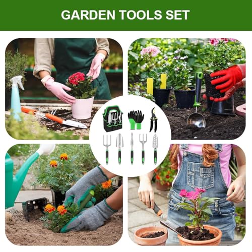 Herramientas De Jardinería Manual | Insumos de Plantas Portátiles y Resistentes a la Oxidación | Kit De Jardinería Y Utensilios,para Desherbar Airar Suelo Y Podar - imagen 4