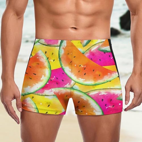 Boxer de bain pastèque aquarelle homme avec coupe slim - 5