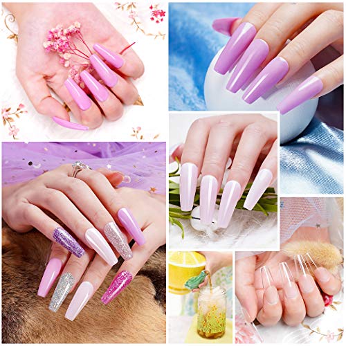 wakaniya Dip Powder Set Starter, 8 Farben Clear Glitter Dip Pulver Nagel Starter Kit mit Base Top Coat, Aktivator Dip… – Bild 4
