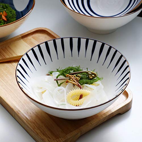 PIXNOR Tigelas de cerâmica estilo japonês, tigelas de macarrão Udon de porcelana grande, tigelas de