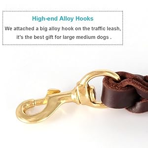 FAIRWIN Leather Short Dog Leash 16" - Short Dog Traffic Lead Leash for Large Dogs Training and Walking(3/4" x 16", Brown) FAIRWIN Leather Short Dog Leash 16″ – Short Dog Traffic Lead Leash for Large Dogs Training and Walking(3/4″ x 16″, Brown)