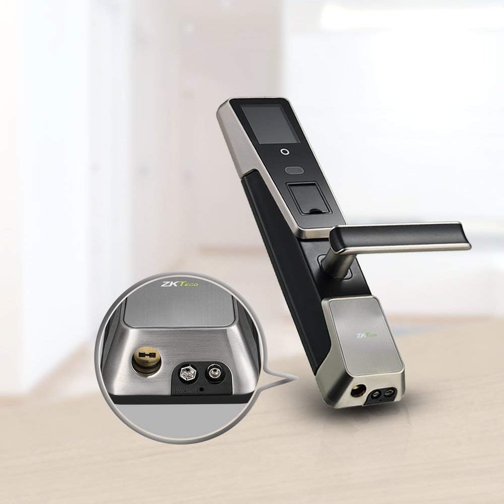 70% Off Discount Fingerprint Electronic Door Lock Face Recognition Keyless Door Lock Digital Touch Screen Biometric Locks with Rechargeable Lithium Battery, Left Handed