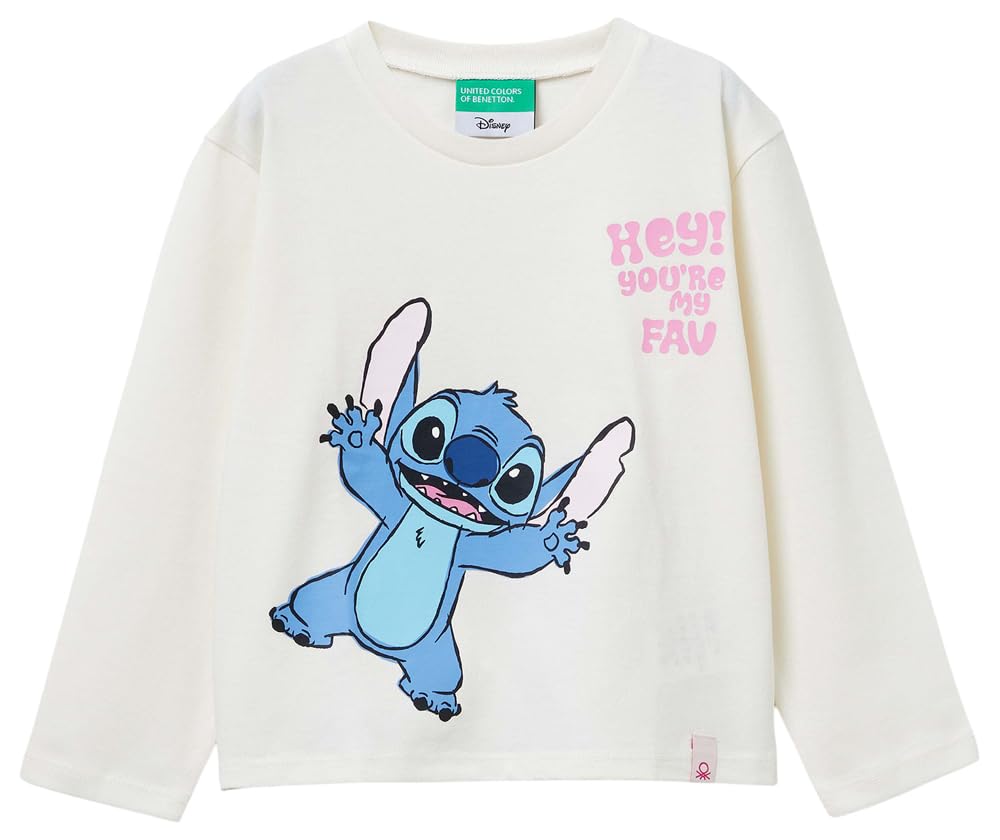 T-shirt à Manches Longues Fille en Jersey Organique - United Colors of Benetton