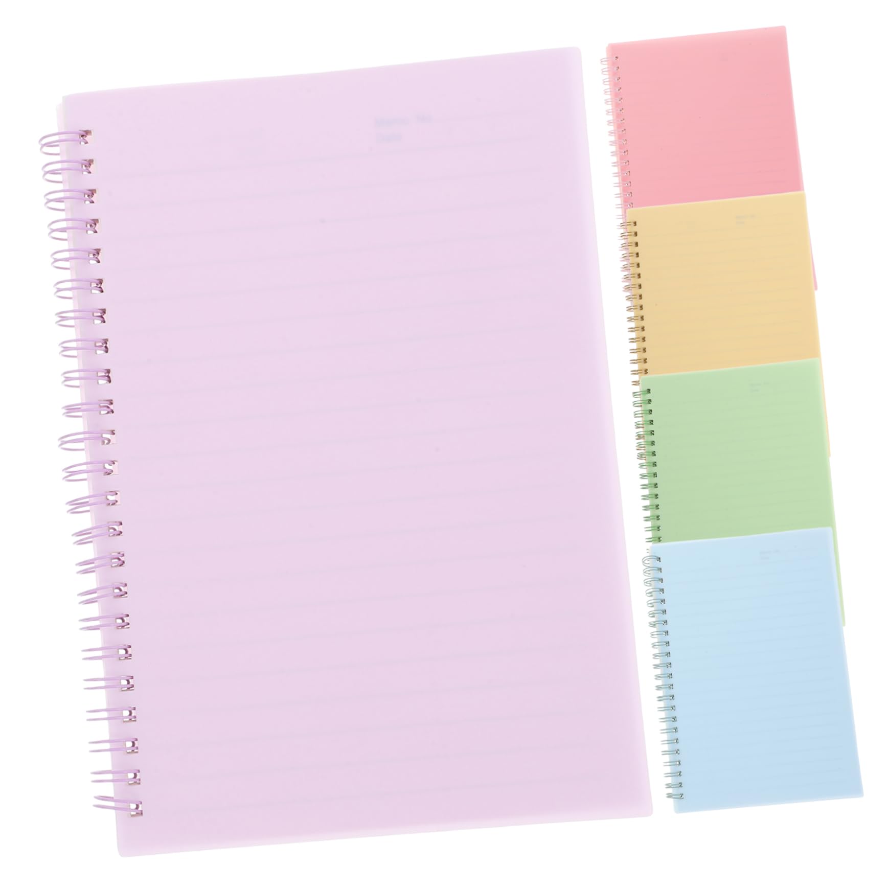 SHINEOFI Spiral Notizbuch A5 Kariert 5 Stück-pack 80 Seiten Spiralbindung Liniertes Heft für Besprechungen Studenten und Notizen