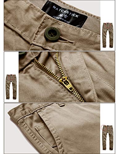 Image of Match Mens Regular-Fit Casual Flat Front Chino Pants