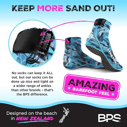BPS 'Feet First' Beach Volleyball Socks Ultra Flexible Sand Soccer Socks Quick Dry Aqua Sock with Kevlar Soles2