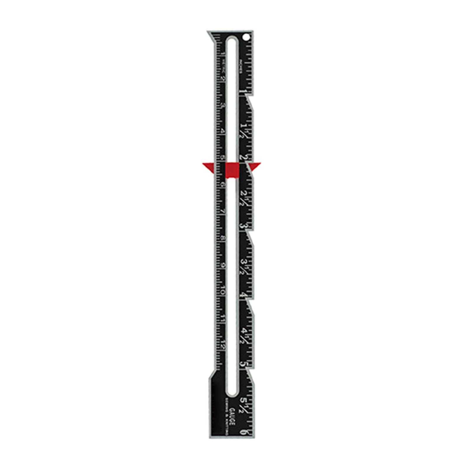 6Inch Metal Sliding Sewing Gauge Measuring Tool Fabric Quilting Ruler Patchwork Measuring Ruler for Quilting Knitting Tool