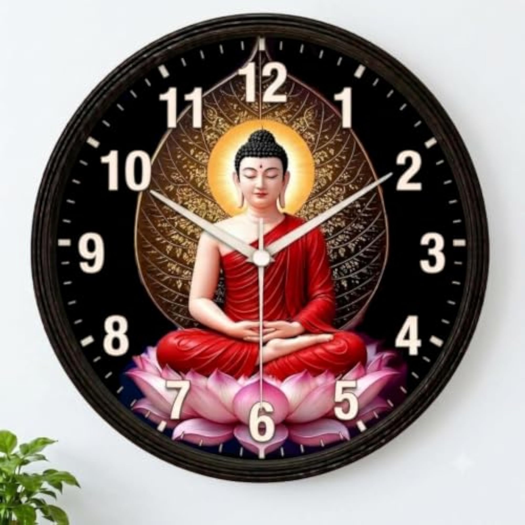 Buddha Dhyana Mudra Wall Clock for Home and Office