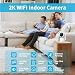 2K Pan/Tilt Überwachungskamera, Smart WiFi Innenkameras für Home Security mit AI Bewegungserkennung, Dual-Band Wi-Fi (5G/4G) Kamera mit Telefon-App, 2-Wege-Audio, 24/7, Sirene, TF/Cloud-Speicher (Blau