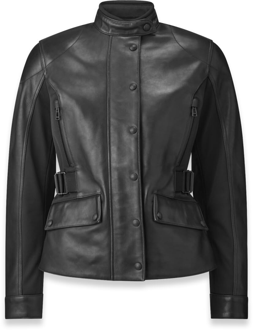 Belstaff Westerly Damskie skórzane podnośniki motocyklowe, czarny, 40