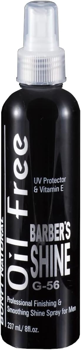 Oil Free Barber's Shine Spray for Men w/ UV Protector & VItamin E 8 oz