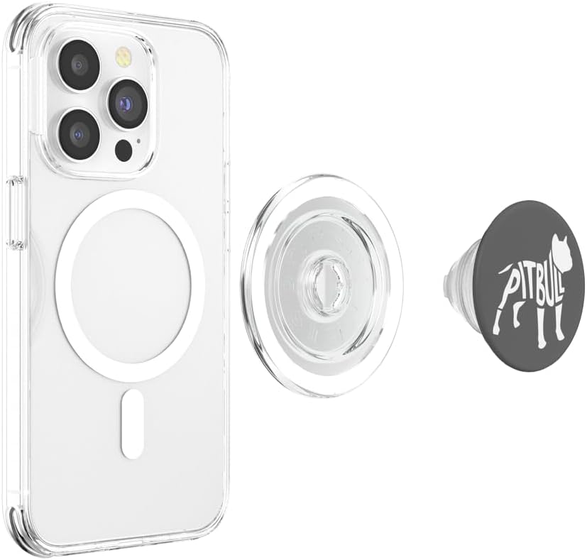 "PopSockets Cell Phone Stands - Smartphones & Tablets - ""Brave New Look Pitbull Typographic""" PopSockets PopGrip for MagSafe