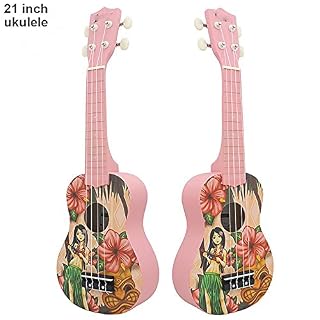 21 inch Soprano Ukulele Hawaii Girls 12 Fret Four Strings Ukulele Hawaii Guitar String Musical Instrument - Les Beatles, Paul McCartney, John Lennon, RIngo Starr, George Harrison 21 inch Soprano Ukulele Hawaii Girls 12 Fret Four Strings Ukulele Hawaii Guitar String Musical Instrument – Image 3