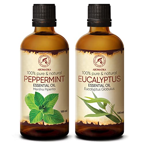 Huile essentielle menthe poivrée nez bouché eucalyptus pour le bain 100ml