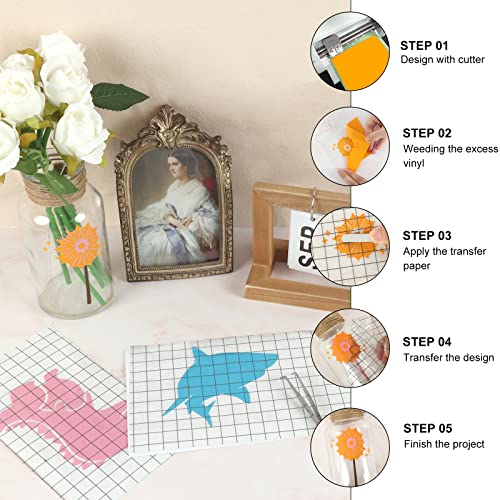 Quefe 60 Packs Permanent Vinyl For Cricut Machine, 12'' X 12'' Adhesive Vinyl Sheets, 40 Assorted Colors For Signs, Scrapbooking, Car Decal, Craft Cutters, Deco Sticker #TOP3