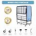 Inofia Foldable Folding Bed, Rollaway Extra Guest Bed with 5 Inch Memory Foam Mattress and Portable Metal Frame on Wheels - Easy Storage - Space Saving - Twin Size - 75 inches x 38 inches