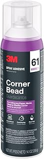 3M Corner Bead 61 Spray Adhesive, 14.1 oz., Low VOC, Quick Bond, Fast Drying, Pink Tint for Adhering Paper or Plastic Corner Bead to Drywall (61-NAT)