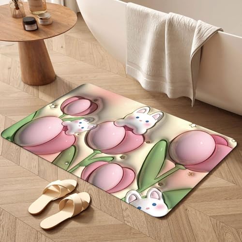 Tapis de sol à illusion visuelle violet pour la salle de bain - 8