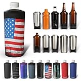 Frost Buddy Universal XL Can Cooler - Fits All - For 12, 16, 20, and 24 ounce Bottles - Insulated Double-Walled Stainless Steel (Merica-)