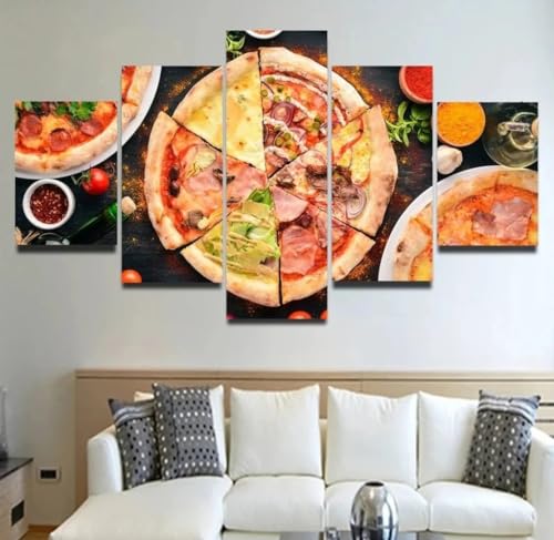 Decoration murale pour salon et grand mur vide affiche pizza
