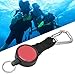 Alomejor Stainless Steel Diving Console Retractor Features Heavy Duty Key Ring with Quick Release Buckle Dive Accessory(Stainless Steel Hanging Buckle)