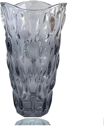 Miniatura 6 de Eastern Rock Florero de cristal irrompible de 2.4 libras y 9.5 pulgadas, jarrón brillante estilo bohemio, para centros de mesa, cocina, oficina,