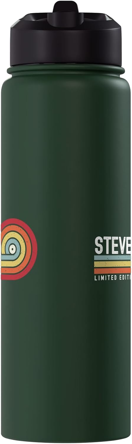 Stevenson Proud Family Retro Sunset Last Name Surname Stainless Steel Insulated Water Bottle